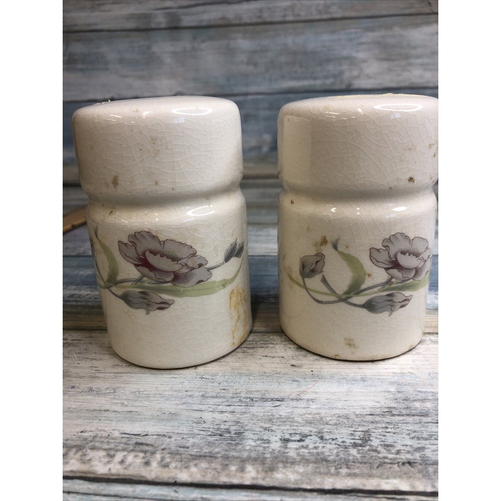 Vintage Table Tops Lovely  Ceramic Floral Salt & Pepper‎ Shakers